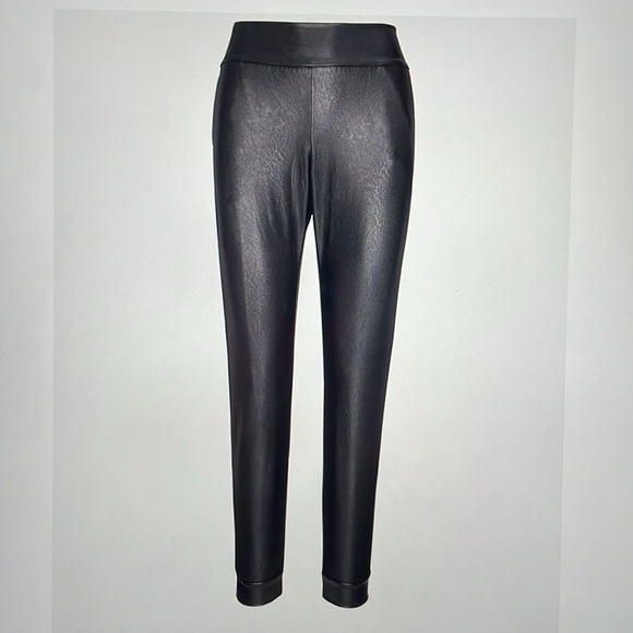 Commando Faux Leather Joggers L NWT Four-Way Stretch Relaxed Fit Black - Picture 3 of 14